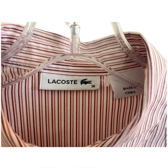 Lacoste Button Front Striped Shirt _ 36 - Picture 6 of 8